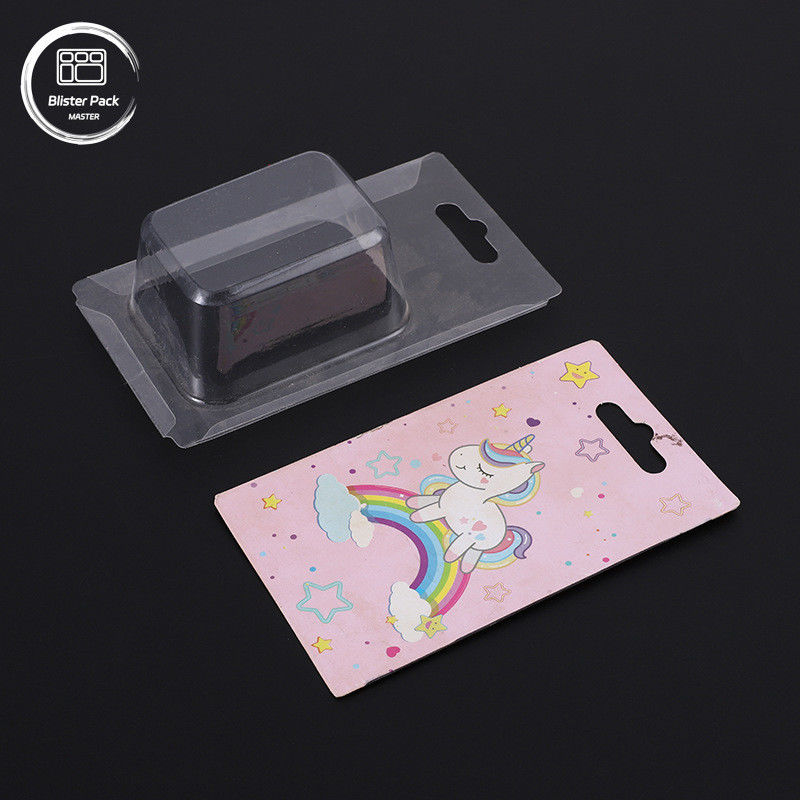 Custom PVC-Slide-Karte Custom Blister-Packs Einfügen Verpackung mit Papierkarte für sichere Kartenanzeige
