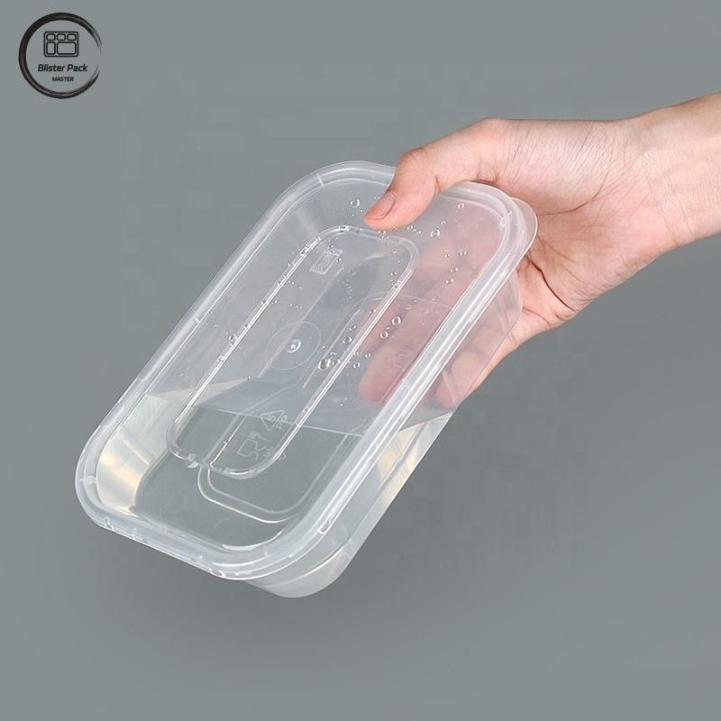 Mikrowelleverfügbare PP Einweg-Plastik-Bento-Box mit Deckel Clea Multi-Size 500 ml bis 1500 ml