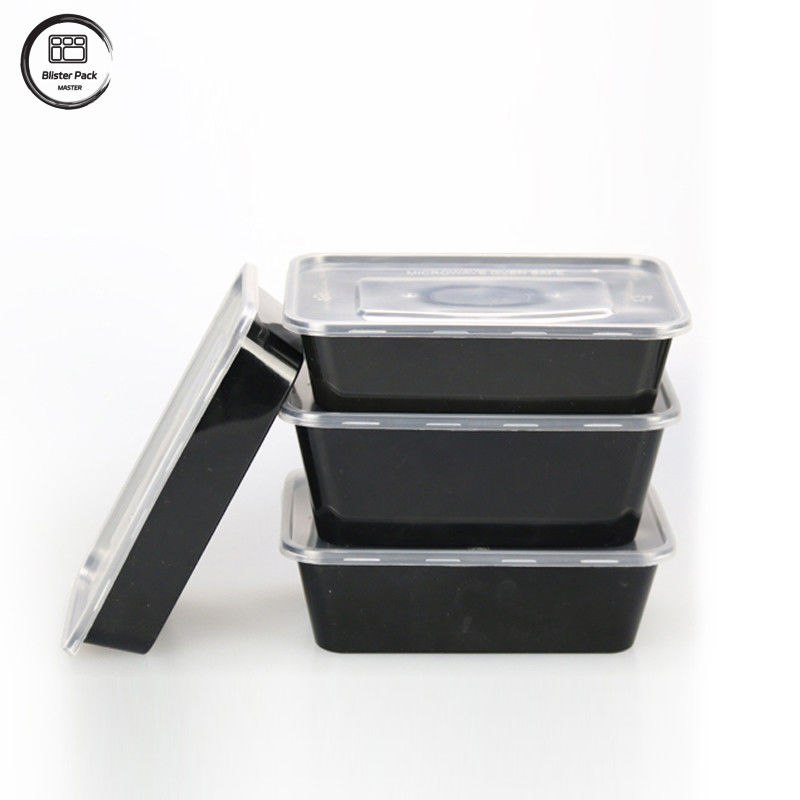 Mikrowelleverfügbare PP Einweg-Plastik-Bento-Box mit Deckel Clea Multi-Size 500 ml bis 1500 ml