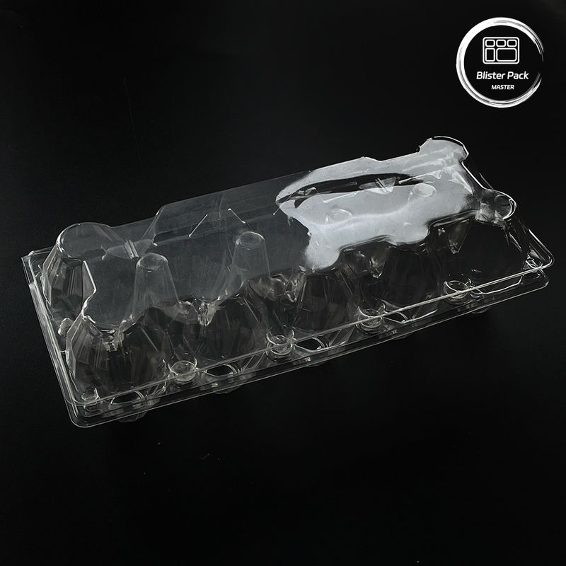 15 Schlitze Klar Einweg-Kunststoff-Eier-Blister-Tray Custom Designed 0,25mm ~ 1,0mm Dicke