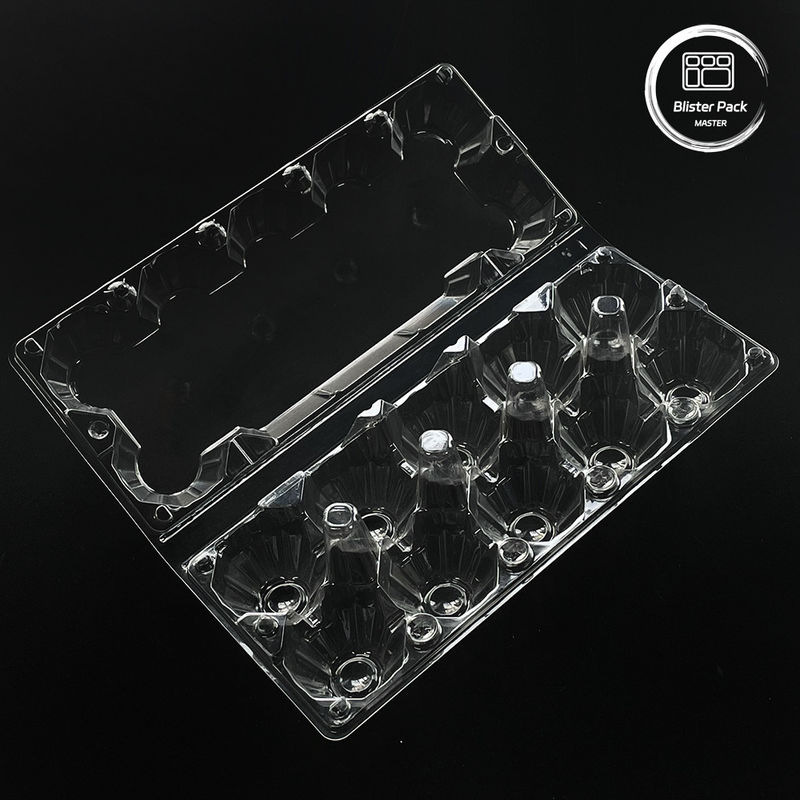 15 Schlitze Klar Einweg-Kunststoff-Eier-Blister-Tray Custom Designed 0,25mm ~ 1,0mm Dicke