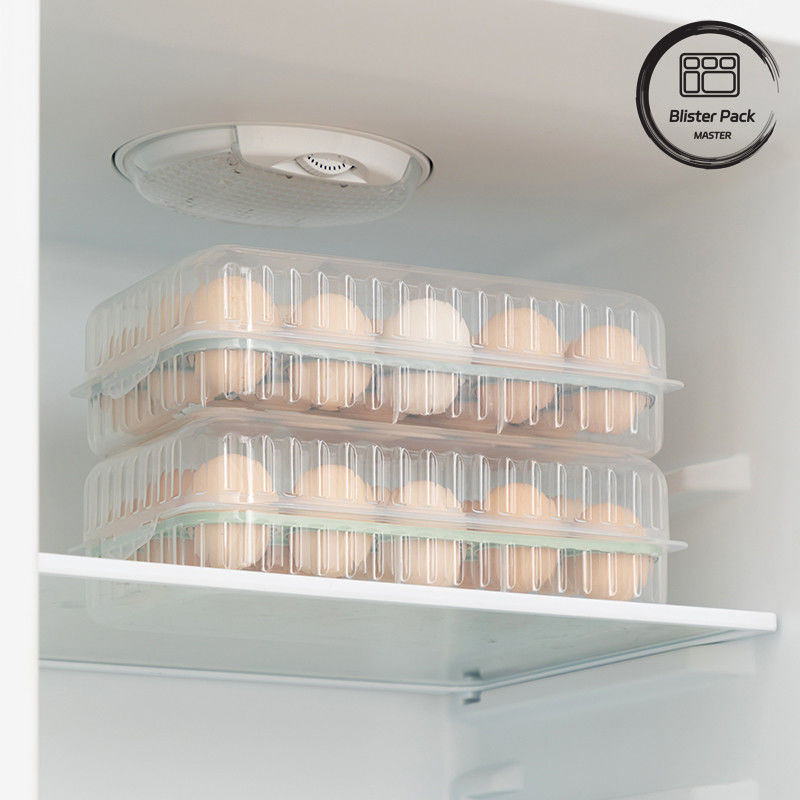 Stackbarer transparenter Plastik-Eierhalter mit Deckel 10/15 Gitter Kühlschrank Sicherer Plastikbehälter für die Küche