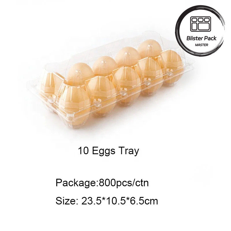Transparentes Plastik-Eierfach 4 bis 30 Eier Kapazität Blisterbox Verpackung