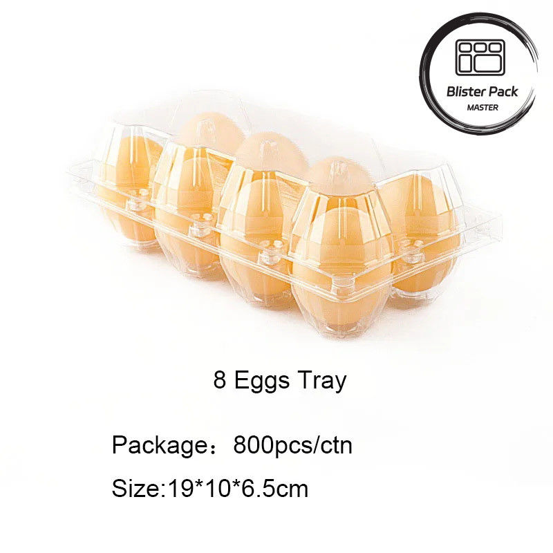 Transparentes Plastik-Eierfach 4 bis 30 Eier Kapazität Blisterbox Verpackung
