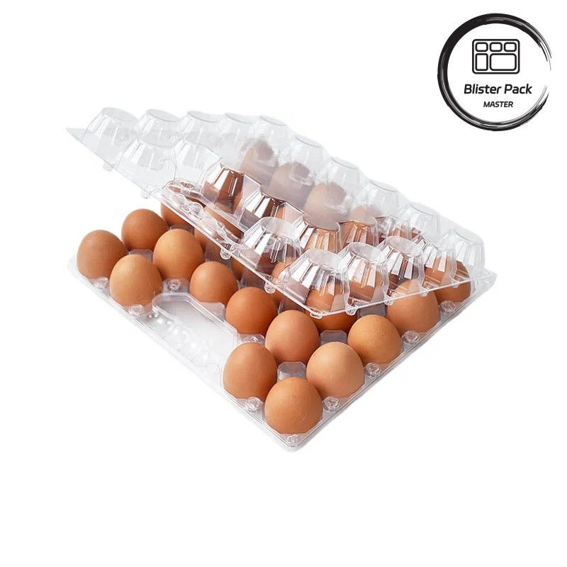28 Löcher Thermoformed Custom Clear PET Plastic Transparent Ei Blister Tray für Hühner Eier