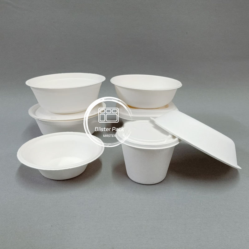 PFAS-freie biologisch abbaubare Zuckerrohrbagasse Schalen Einweg-Suppen und Salat Schalen 8oz bis 32oz