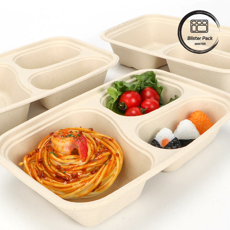 9-Zoll-Zuckerrohrbagasse Clamshell Lunchbox Einweg- und biologisch abbaubare Lebensmittelbehälter für Burger und Bäckerei