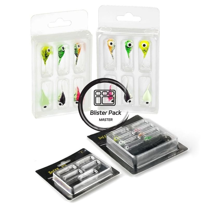 Durchsichtige PVC-Fischereibeutel mit Blasenverpackung