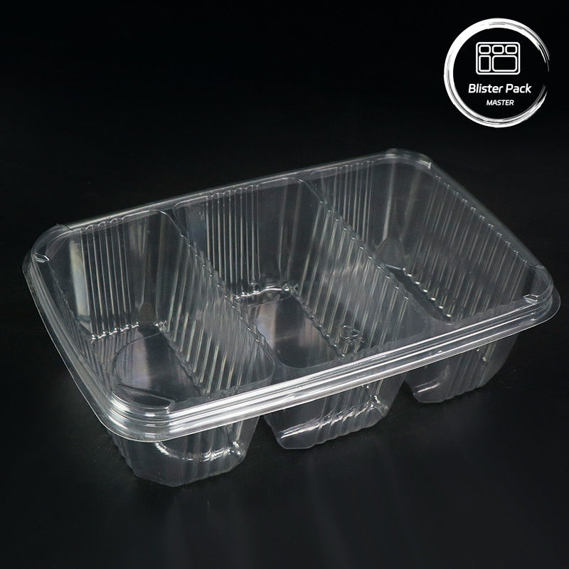 Premium-Fruchtdressing-Fruchtsalat-Teller Klares Kunststoffsalat Verpackungsplatte für Frische