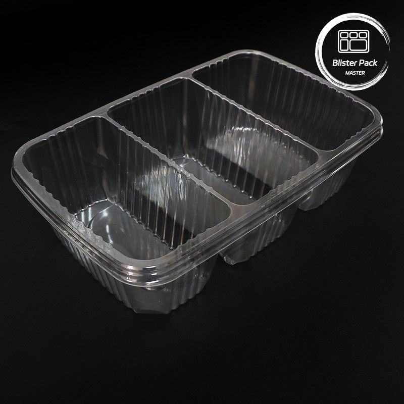 Premium-Fruchtdressing-Fruchtsalat-Teller Klares Kunststoffsalat Verpackungsplatte für Frische