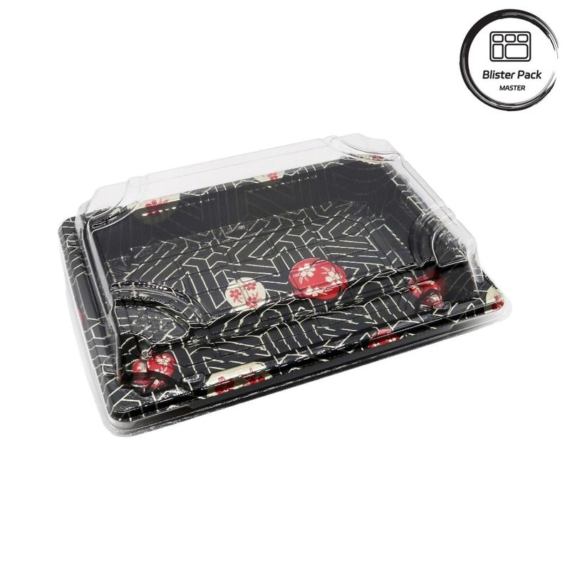 Einweg-Plastik-Sushi-Tray im Premium-Japanischen Stil, ideal für professionelle und häusliche Verwendung