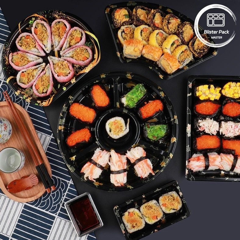 Blister Salatbox zum Mitnehmen Bequemer und umweltfreundlicher Plastik-Sushibehälter