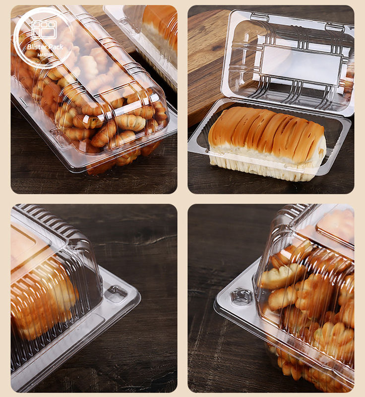 Einweg-PET-Kästchen-Blasenverpackung geeignet für Backwaren