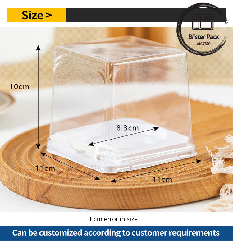 Einweg-Thermoforming-Lebensmittelkuchen Blisterverpackung Bequem und umweltfreundlich