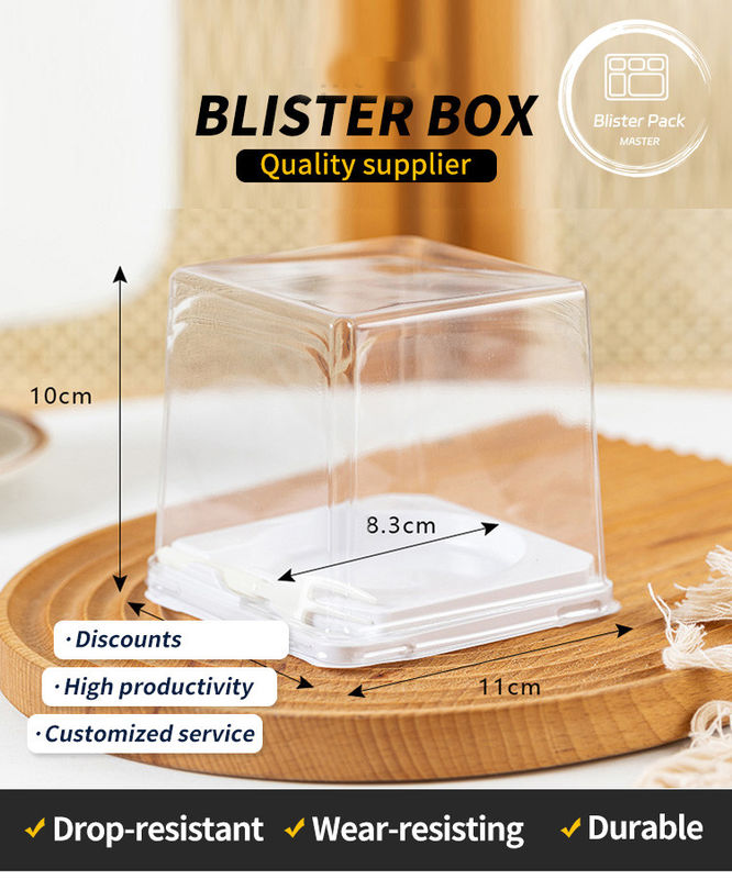 Einweg-Thermoforming-Lebensmittelkuchen Blisterverpackung Bequem und umweltfreundlich