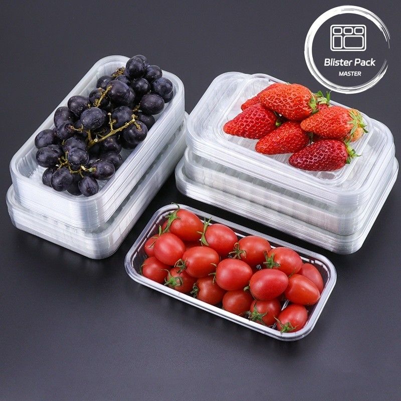 Durchsichtige PET-Tablets für frisches Gemüse und frisches Obst - ideal zum Anzeigen und Aufbewahren