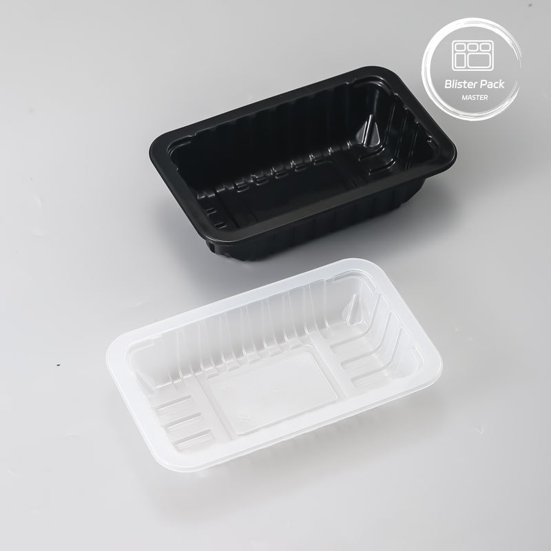 Personalisierte PP-Food-Vakuum-geformte Verpackungsplaketten Einweg-Plastik-Servierplaketten mit Logo