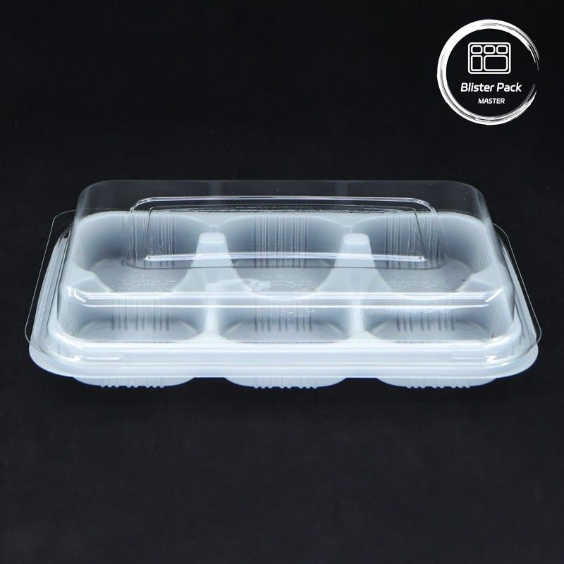 Bäckerei Blasenverpackung Einweg-Lebensmittelbehälter mit Deckel für Desserts Konditoreien