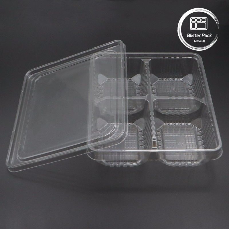 Bäckerei Blasenverpackung Einweg-Lebensmittelbehälter mit Deckel für Desserts Konditoreien