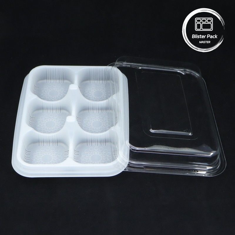 Bäckerei Blasenverpackung Einweg-Lebensmittelbehälter mit Deckel für Desserts Konditoreien