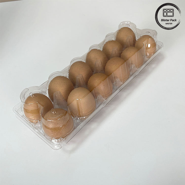 12 Zählen Wiederverwendbares Hühner-Ei-Plastik-Blister-Tray Thermoforming-Tray für Lagerung und Transport