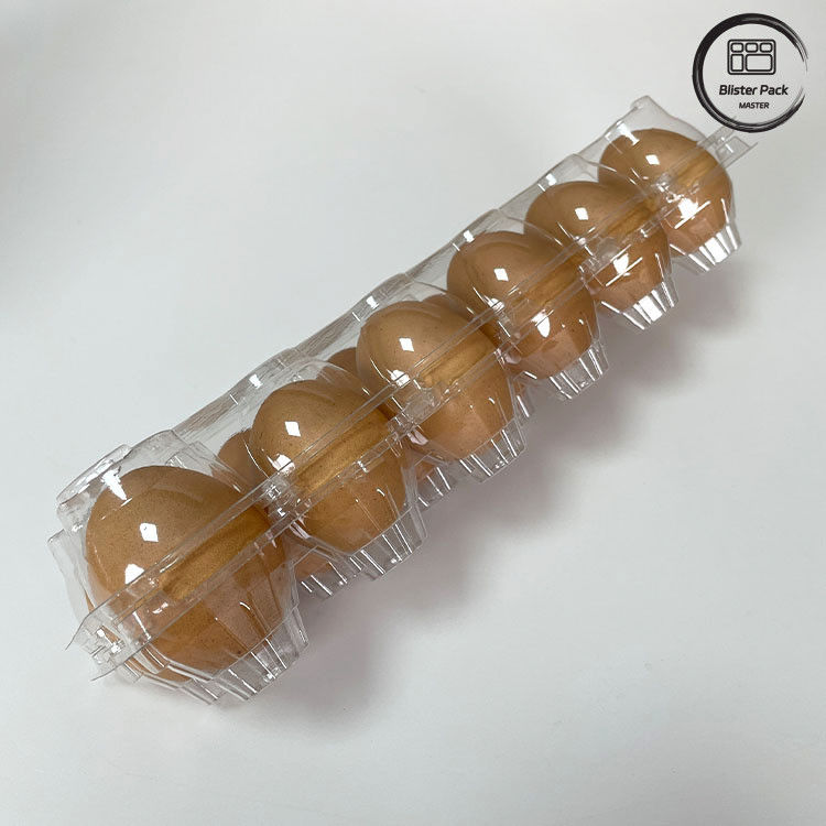 12 Zählen Wiederverwendbares Hühner-Ei-Plastik-Blister-Tray Thermoforming-Tray für Lagerung und Transport