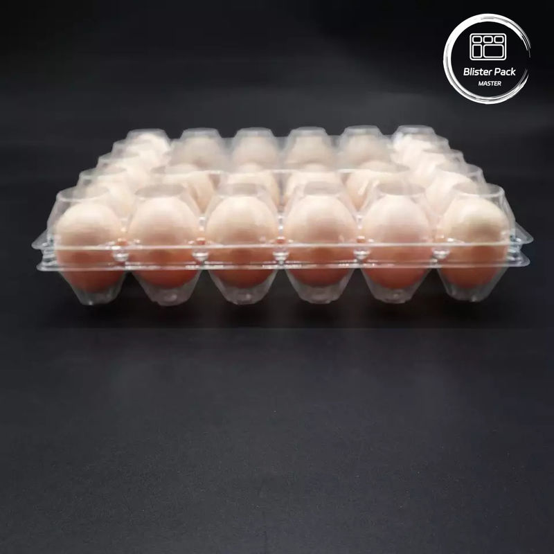 Zusammengestellte Größe PET-Ei-Blister-Tray Einweg-Vakuum-geformte Kunststoff-Trays