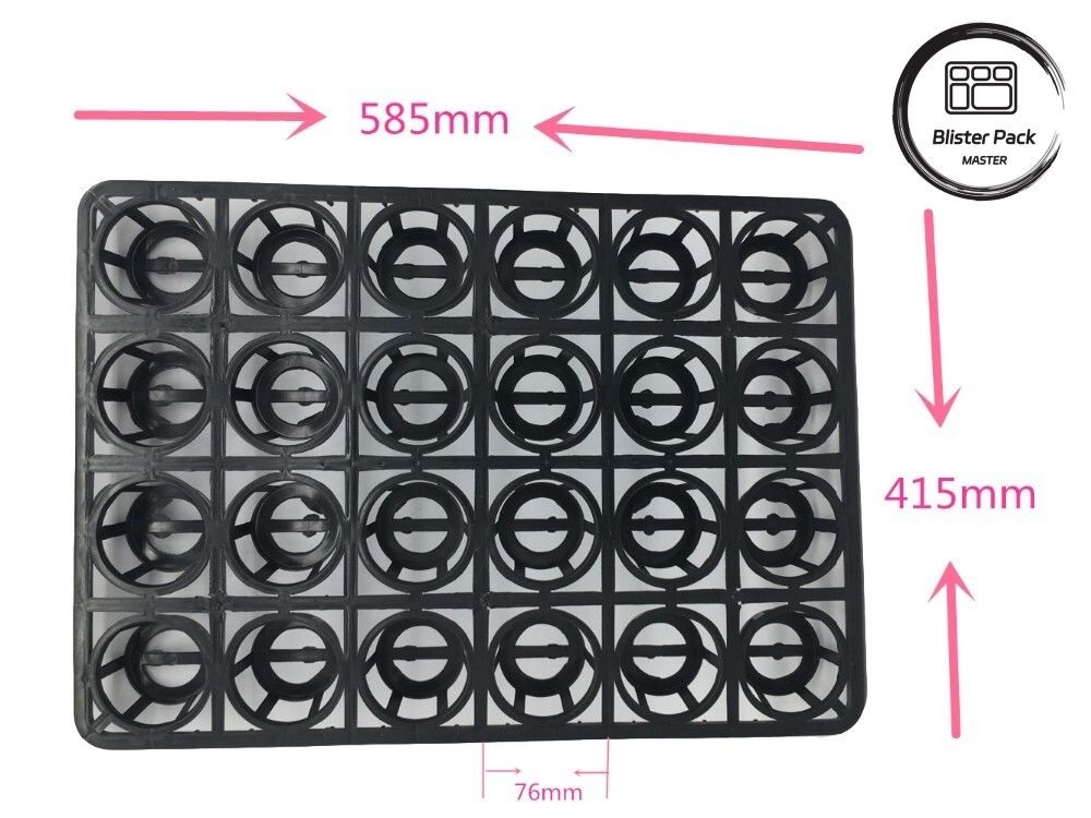 24 Löcher Farbe Kunststoff-Blumenkrug Tray, langlebige Pflanztray