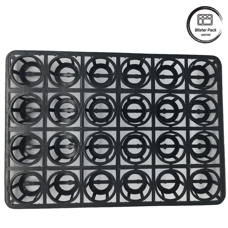 24 Löcher Farbe Kunststoff-Blumenkrug Tray, langlebige Pflanztray
