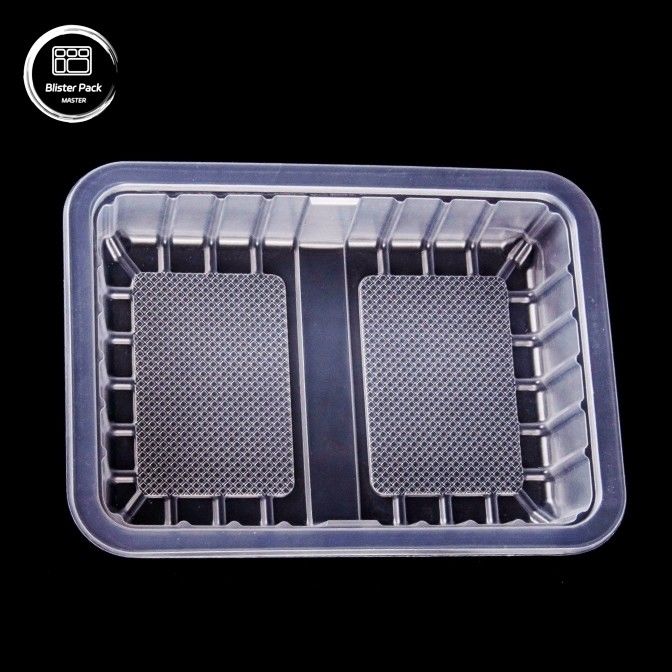 Einweg-Blister-transparente PP-Plastikplatte, 6-Hohlraum-Verpackung für Schokolade, Süßigkeiten, Mooncake, Muffin und Knödel