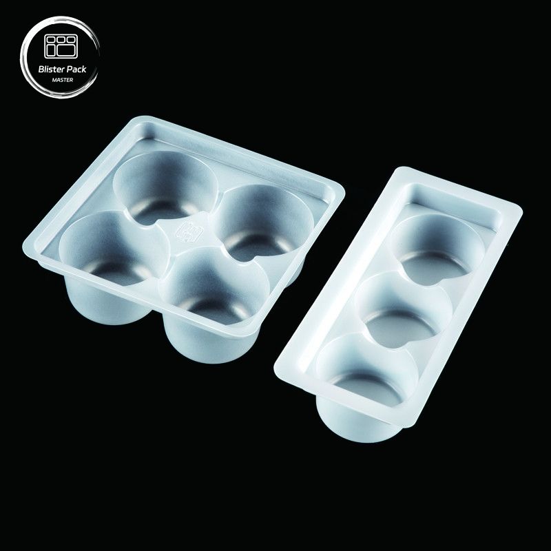 PP-Teller mit Trennern, Plastikverpackung für Mochi, Eis, Reiskugeln, Suppe, Knödel und Snacks