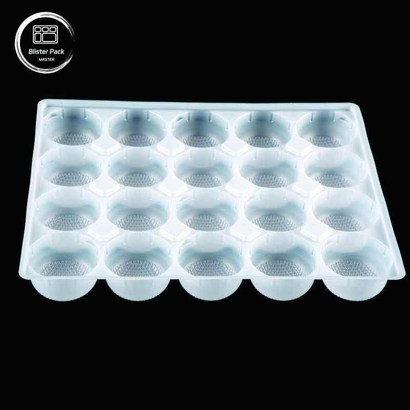 PP-Teller mit Trennern, Plastikverpackung für Mochi, Eis, Reiskugeln, Suppe, Knödel und Snacks