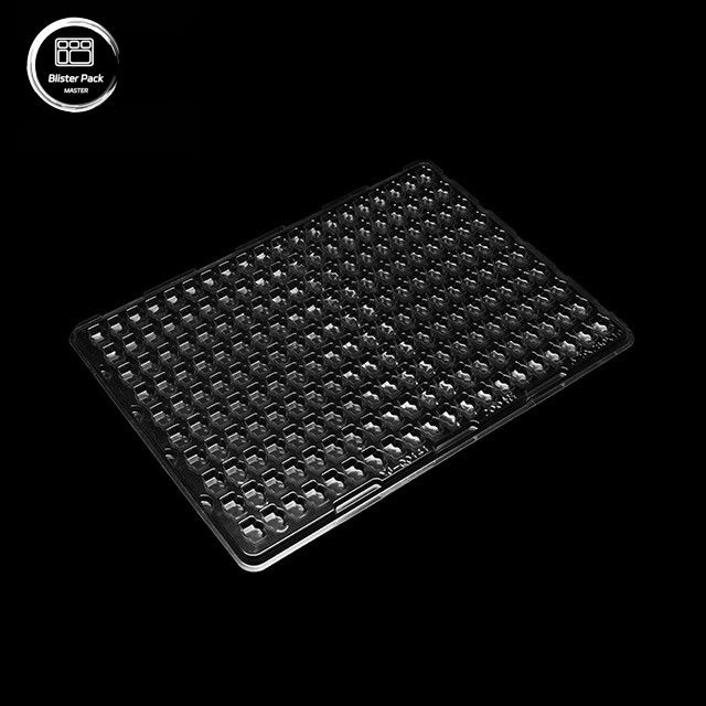 PET- 200-Gitter-Vakuum-Tray für kleine elektronische Komponenten, antistatische, maßgeschneiderte Verpackung