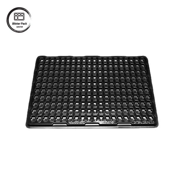 PET- 200-Gitter-Vakuum-Tray für kleine elektronische Komponenten, antistatische, maßgeschneiderte Verpackung