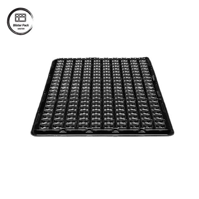 PET- 200-Gitter-Vakuum-Tray für kleine elektronische Komponenten, antistatische, maßgeschneiderte Verpackung
