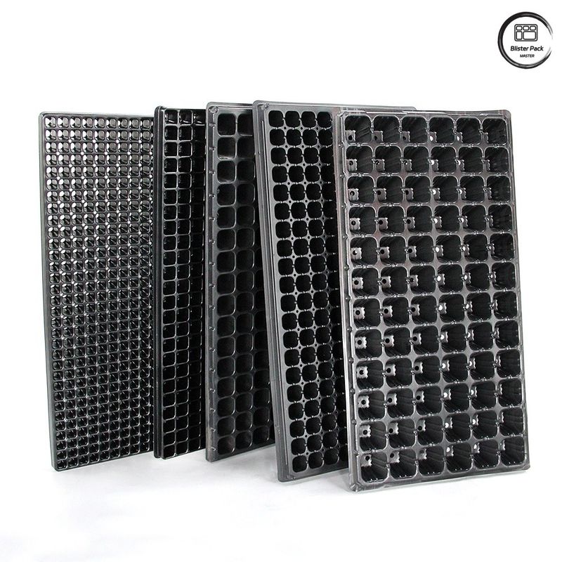 Dauerhafte Plug-Seed Trays für die Pflanzenvermehrung, 28/32/50/72/105/128/200/288 Zellpflanzerei-Samen Trays